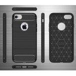 Wholesale iPhone 7 TPU Brushed Hybrid Case (Black)